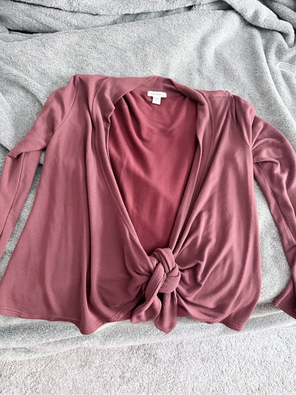 Athleta Knot-Front Women's Cardigan - Dusty Rose Mauve